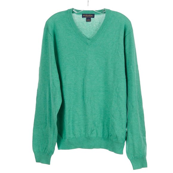 Brooks Brothers Other - Brooks Brothers Pullover V-Neck Sweater Polo Green Supima Men's Large